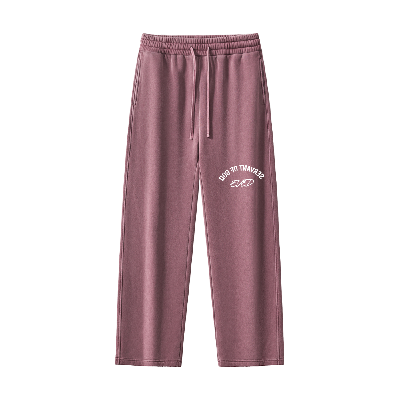 Frayed Enzyme Washed Fleece Sweatpants