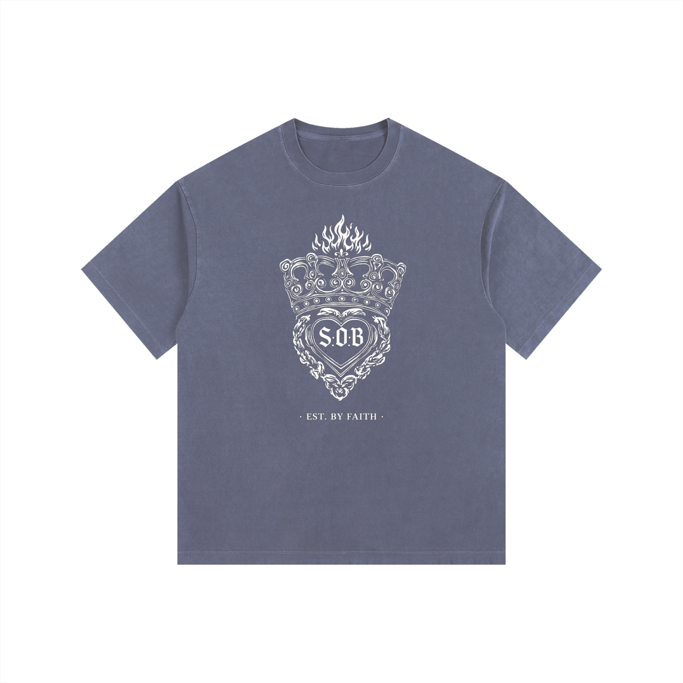 SOB Vintage Washed Oversized Cotton T-Shirt