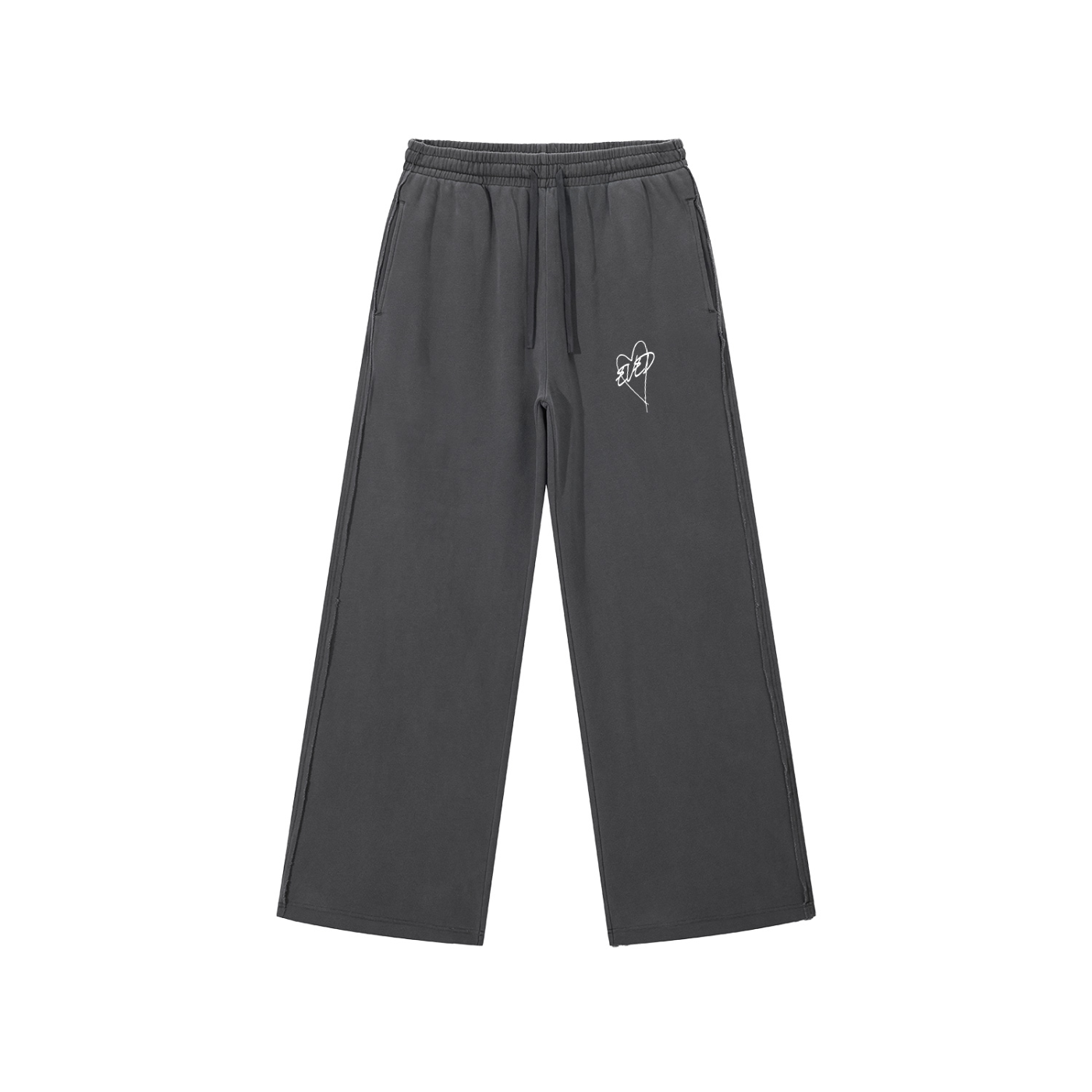Washed Raw Edge Sweatpants