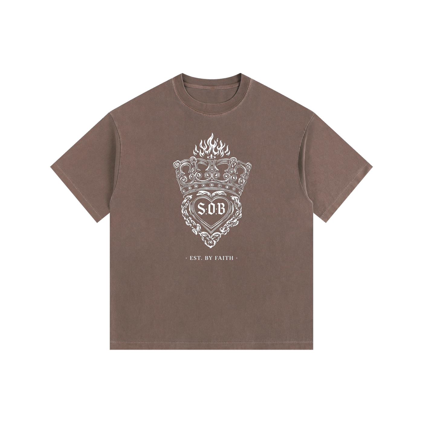 SOB Vintage Washed Oversized Cotton T-Shirt