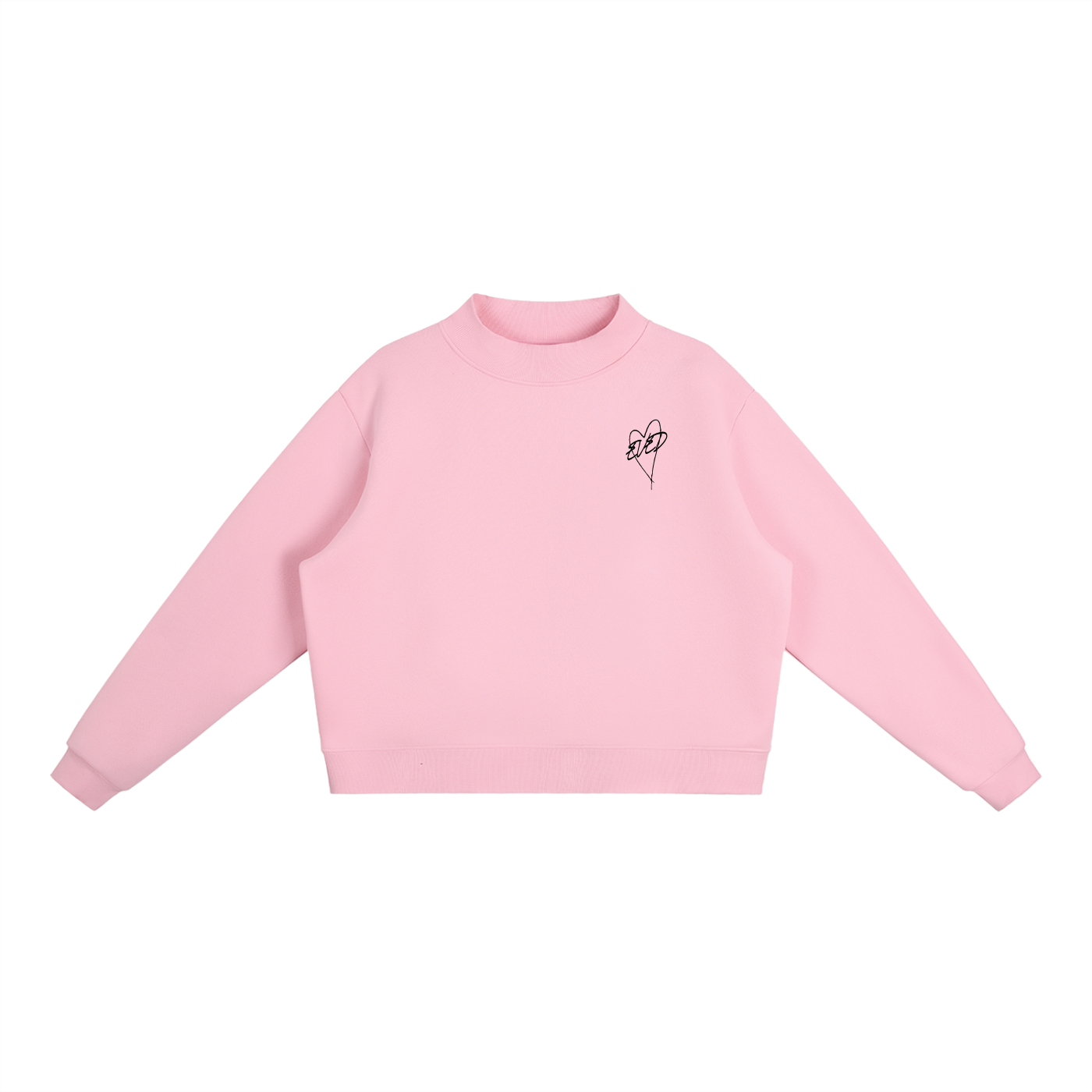 Women’s Essential Fleece Mock-Neck Crew Sweatshirt