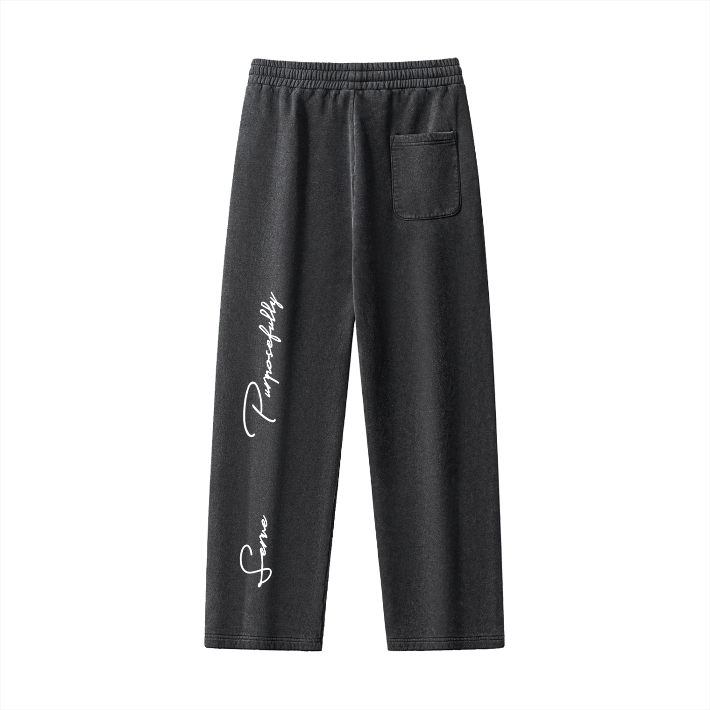 Frayed Enzyme Washed Fleece Sweatpants