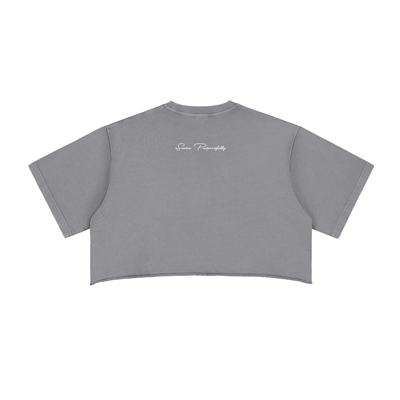 Women Washed Raw Edge Crop Top