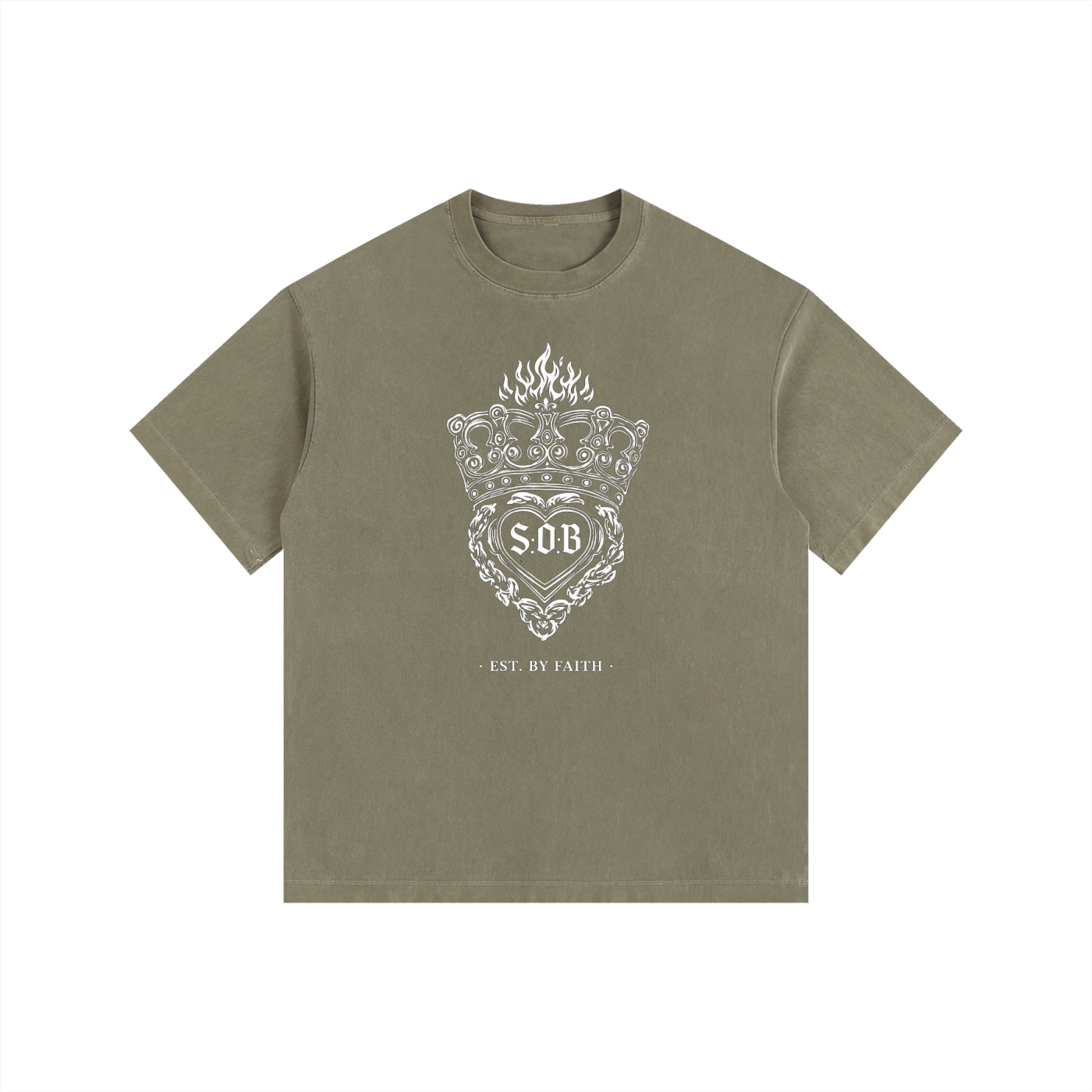SOB Vintage Washed Oversized Cotton T-Shirt