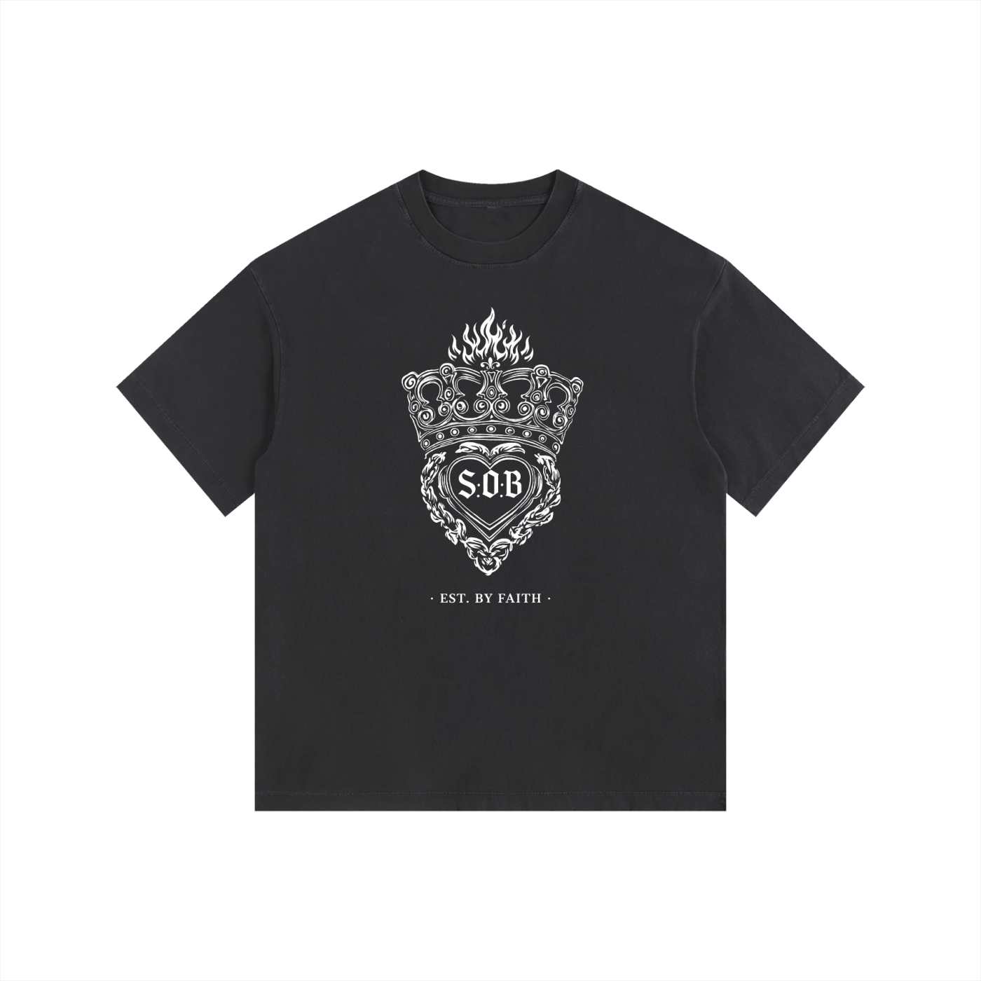 SOB Vintage Washed Oversized Cotton T-Shirt
