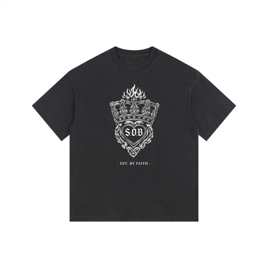SOB Vintage Washed Oversized Cotton T-Shirt