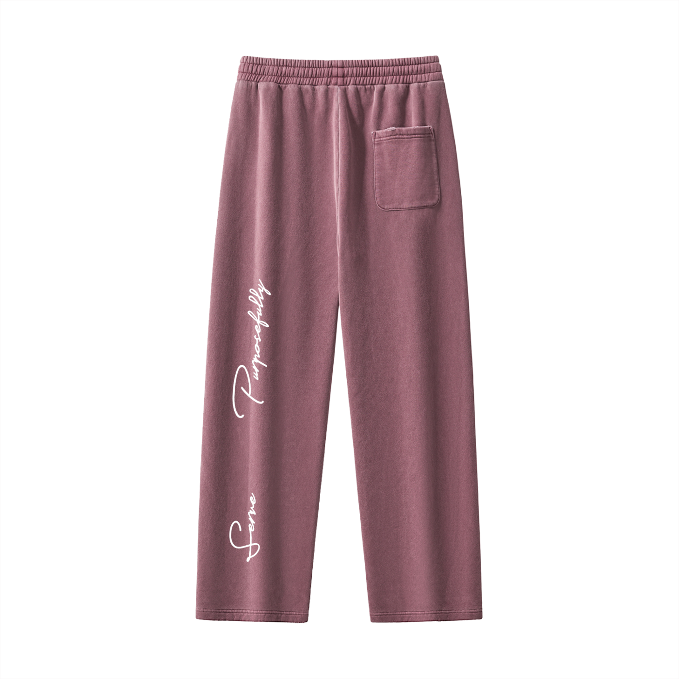 Frayed Enzyme Washed Fleece Sweatpants