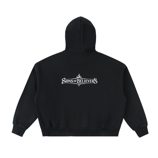 SOB Fleeced Full-Zip Boxy Hoodie