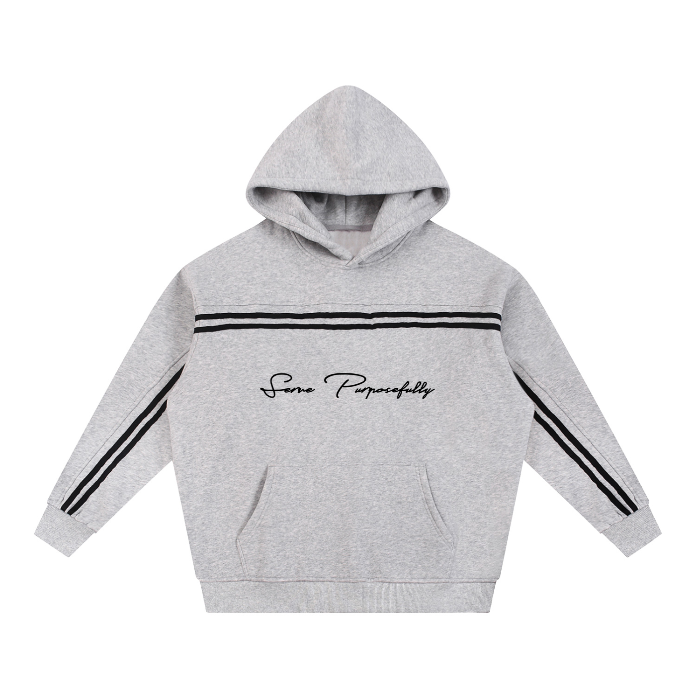 Contrast Tape Fleece Hoodie