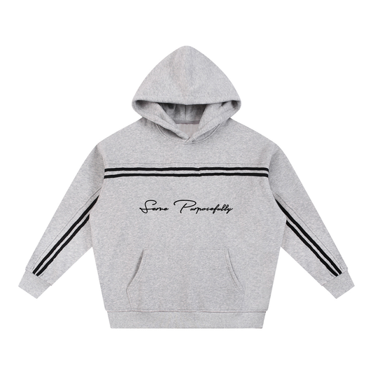 Contrast Tape Fleece Hoodie