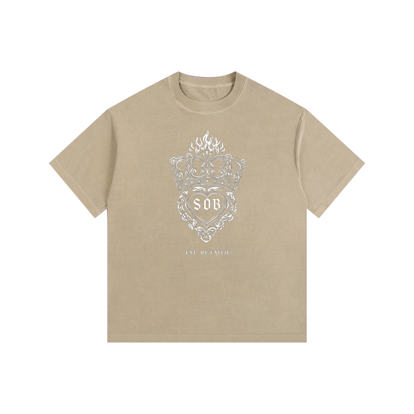 SOB Vintage Washed Oversized Cotton T-Shirt