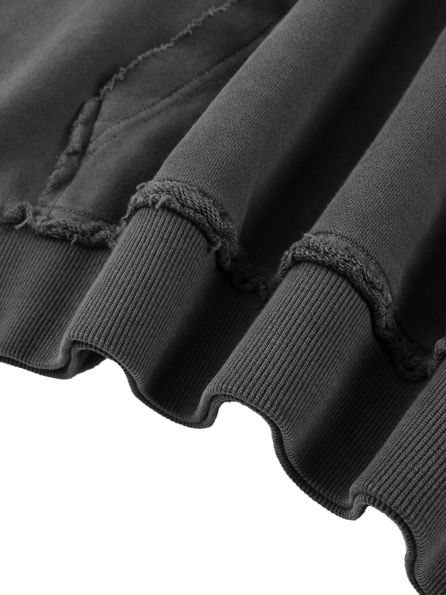 Rebbe Washed Raw Edge Double Layered Hoodie